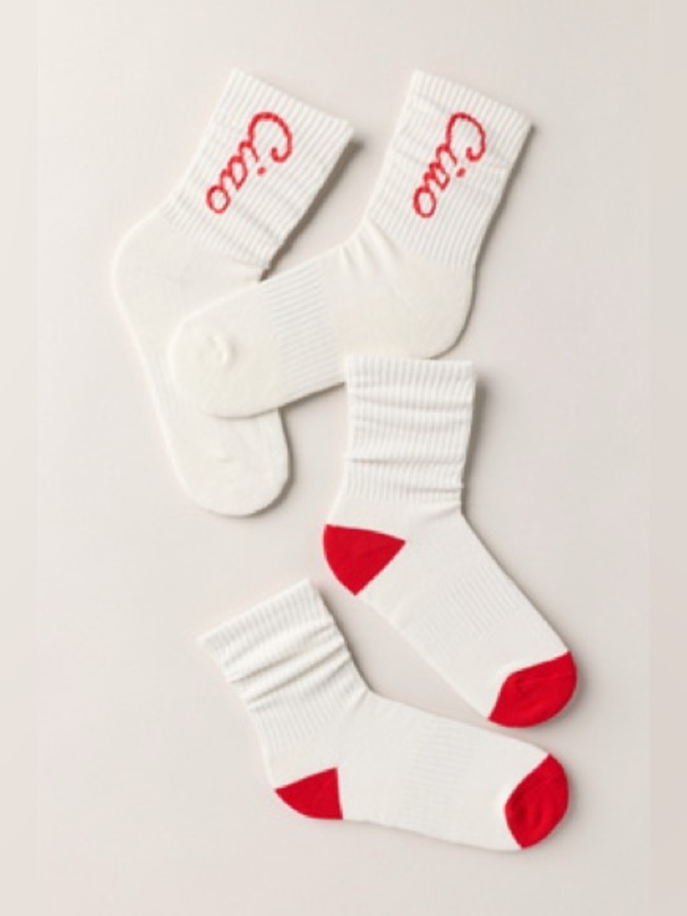 NWT Size OS - Anthropologie Graphic Cotton Text Socks, Set of 2 Pairs (US$ 24)